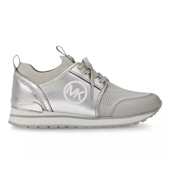 Michael Kors Shoes - Michael Kors Women's Dash Knit Trainer Sneakers Silver Size 9.5 M (MSRP $165)
